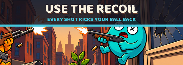 A Nomster is thrown back by gunfire and recoil